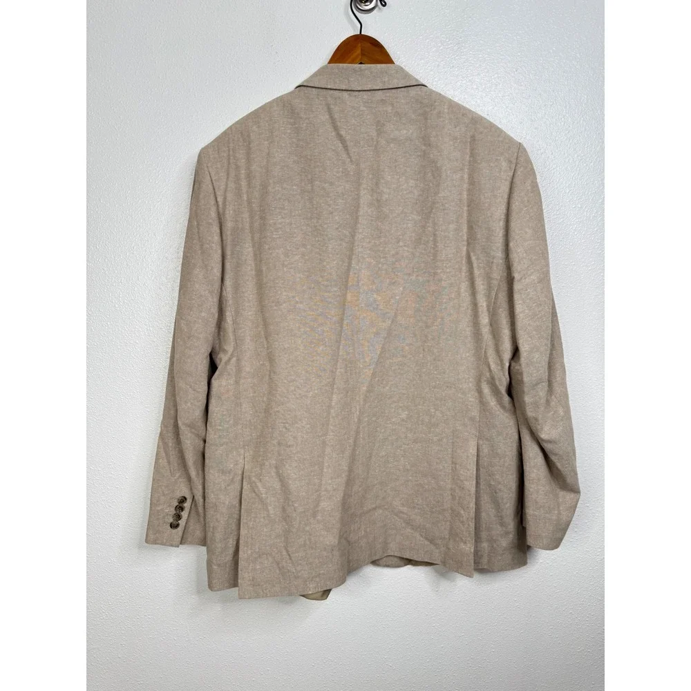 Stafford‎ Tan Linen Blend Classic Fit Sport Coat Size 48 Regular